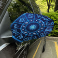 Blue Light Zodiac Circle Print Car Side Mirror Covers