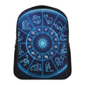 Blue Light Zodiac Circle Print Casual Backpack