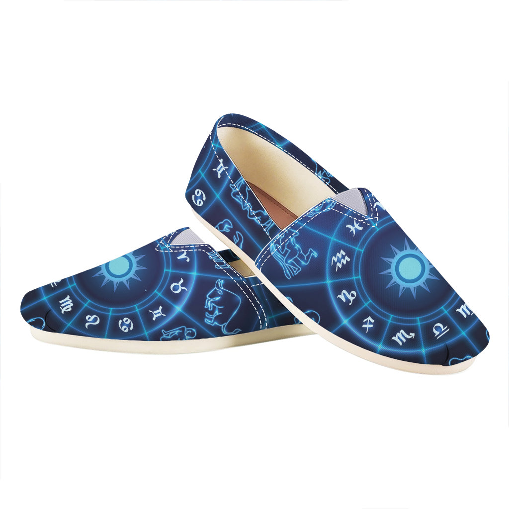 Blue Light Zodiac Circle Print Casual Shoes