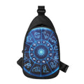 Blue Light Zodiac Circle Print Sling Bag