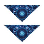 Blue Light Zodiac Circle Print Dog Bandana