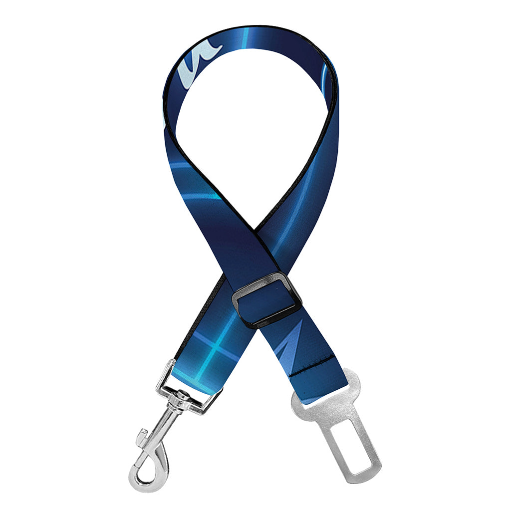 Blue Light Zodiac Circle Print Dog Seat Belt