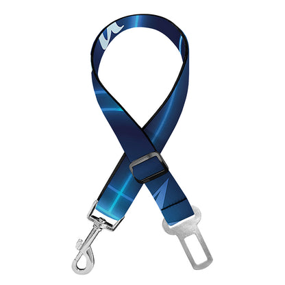 Blue Light Zodiac Circle Print Dog Seat Belt