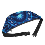 Blue Light Zodiac Circle Print Fanny Pack