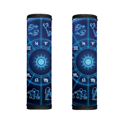 Blue Light Zodiac Circle Print Handle Covers