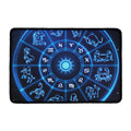 Blue Light Zodiac Circle Print Kitchen Mat