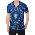 Blue Light Zodiac Circle Print Men's Shirt