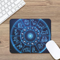 Blue Light Zodiac Circle Print Mouse Pad