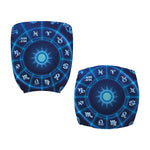 Blue Light Zodiac Circle Print Office Chair Cover