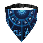 Blue Light Zodiac Circle Print Over The Collar Dog Bandana