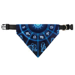 Blue Light Zodiac Circle Print Over The Collar Dog Bandana