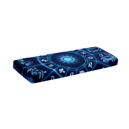 Blue Light Zodiac Circle Print Piano Keyboard Cover