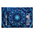 Blue Light Zodiac Circle Print Placemat