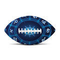 Blue Light Zodiac Circle Print Rugby Ball