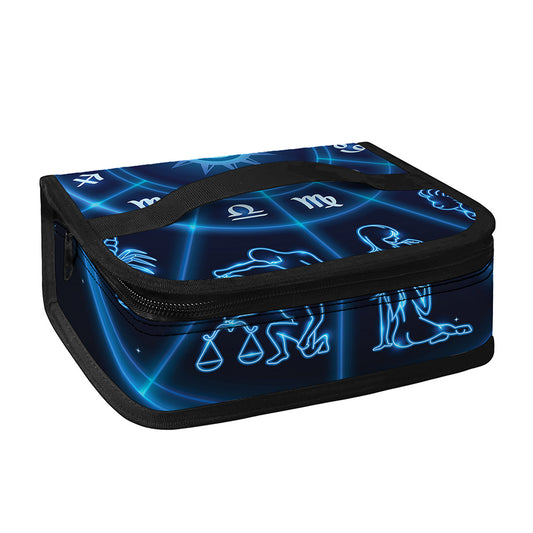 Blue Light Zodiac Circle Print Small Lunch Bag