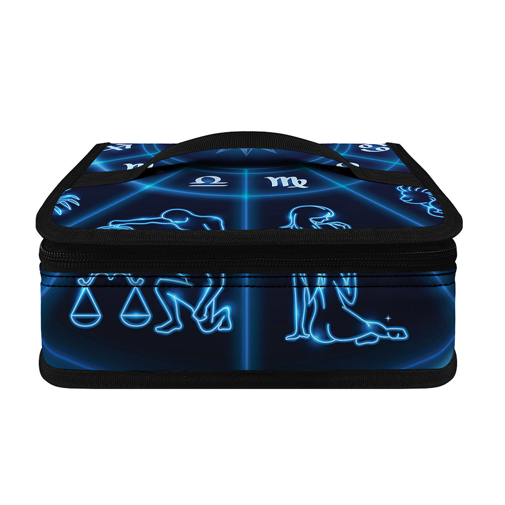 Blue Light Zodiac Circle Print Small Lunch Bag
