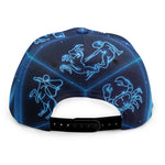 Blue Light Zodiac Circle Print Snapback Cap