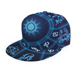 Blue Light Zodiac Circle Print Snapback Cap