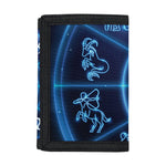 Blue Light Zodiac Circle Print Trifold Wallet