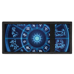Blue Light Zodiac Circle Print Trifold Wallet