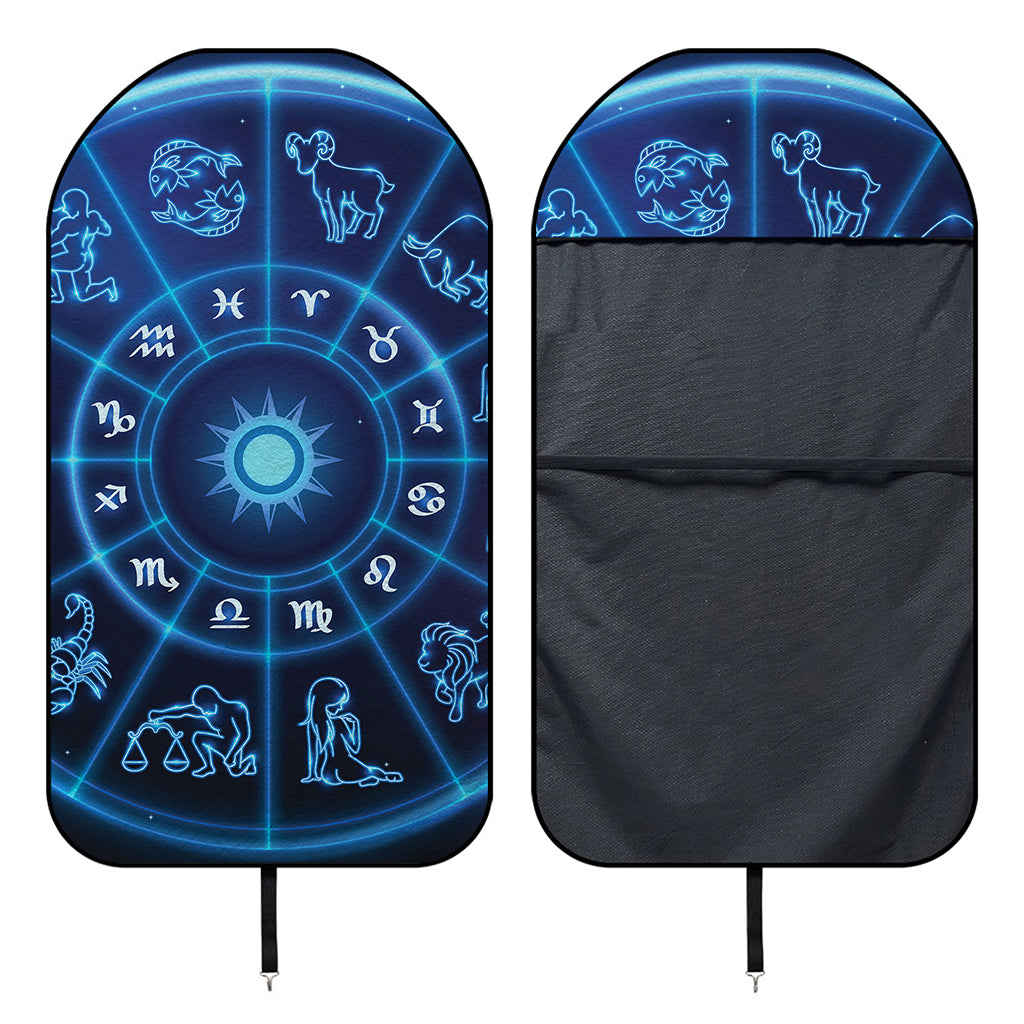 Blue Light Zodiac Circle Print Waterproof Car Seat Cover