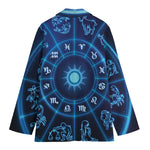 Blue Light Zodiac Circle Print Women's Blazer
