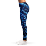 Blue Light Zodiac Circle Print Women's Leggings