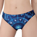 Blue Light Zodiac Circle Print Women's Panties