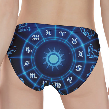 Blue Light Zodiac Circle Print Women's Panties