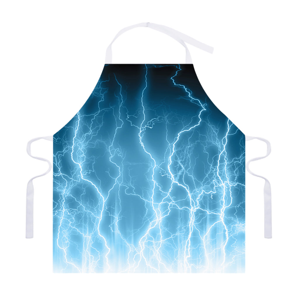 Blue Lightning Print Adjustable Apron