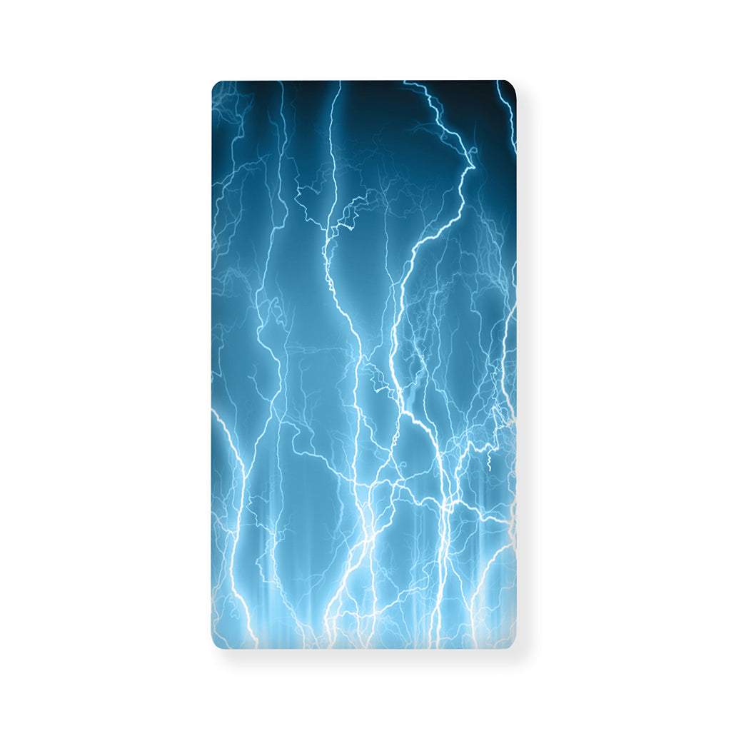 Blue Lightning Print Baby Crib Sheet