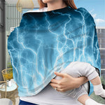 Blue Lightning Print Baby Seat Cover
