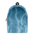 Blue Lightning Print School Backpack