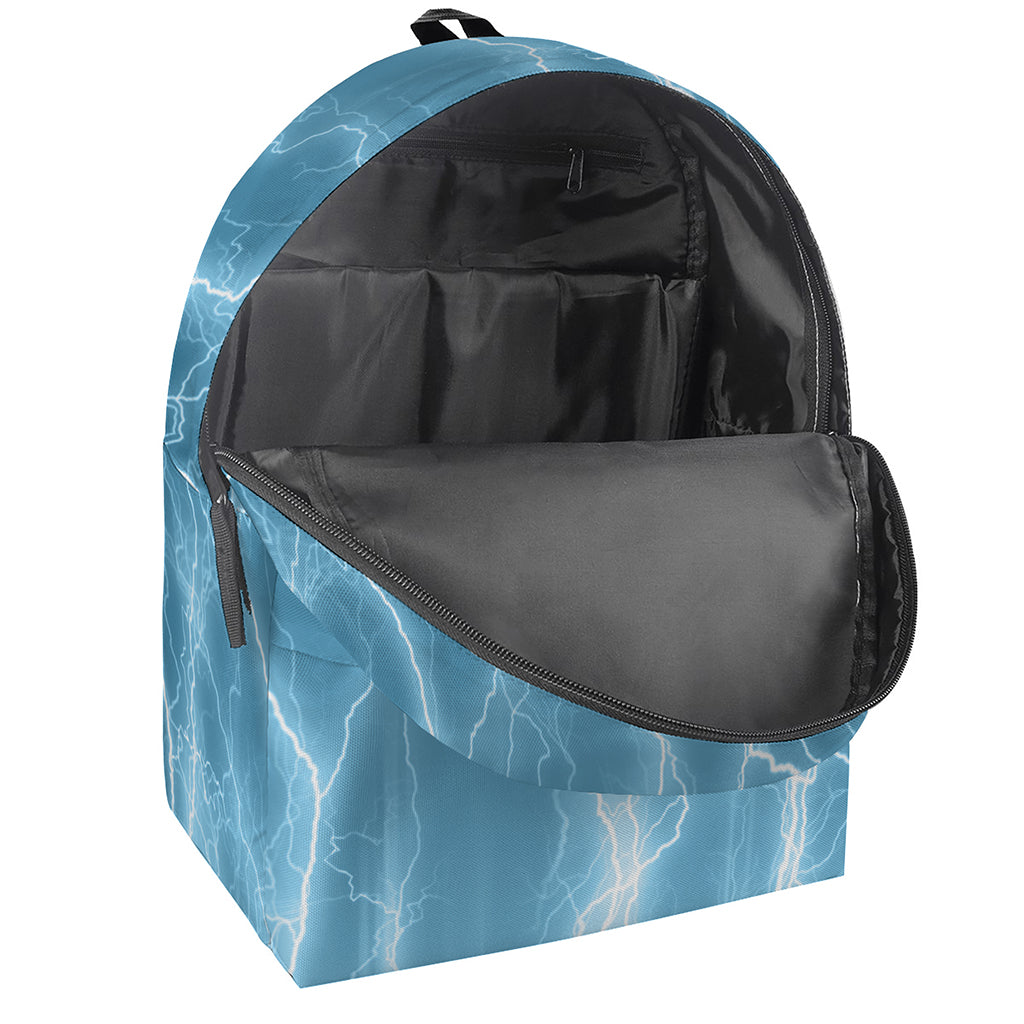 Blue Lightning Print Backpack