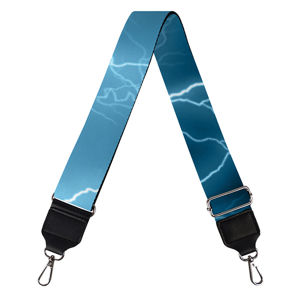 Blue Lightning Print Bag Strap
