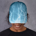 Blue Lightning Print Baseball Cap