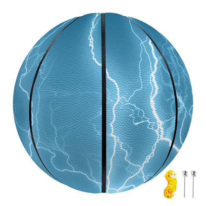 Blue Lightning Print Basketball