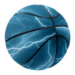 Blue Lightning Print Basketball