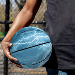 Blue Lightning Print Basketball