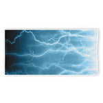 Blue Lightning Print Beach Towel