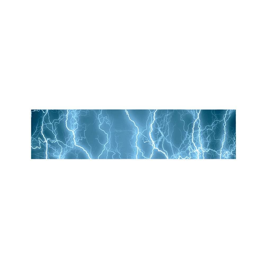 Blue Lightning Print Bed Runner