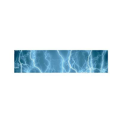 Blue Lightning Print Bed Runner