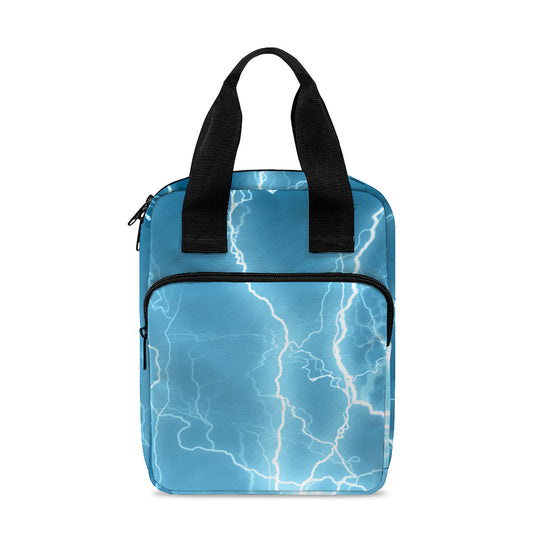 Blue Lightning Print Bible Tote Bag