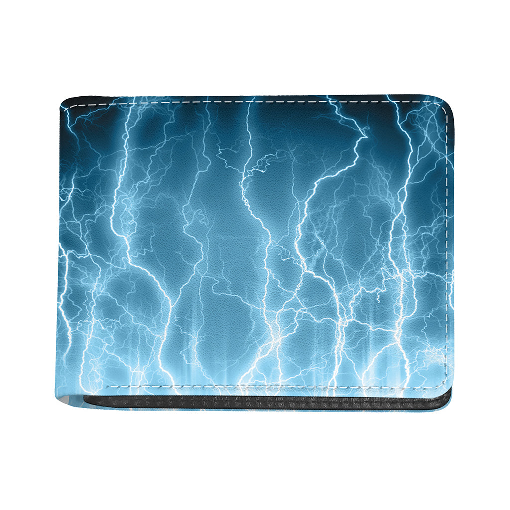 Blue Lightning Print Bifold Wallet