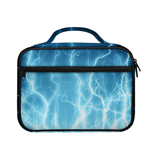 Blue Lightning Print Briefcase Bible Bag