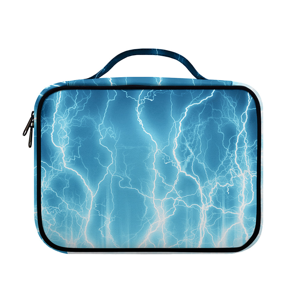 Blue Lightning Print Briefcase Bible Bag