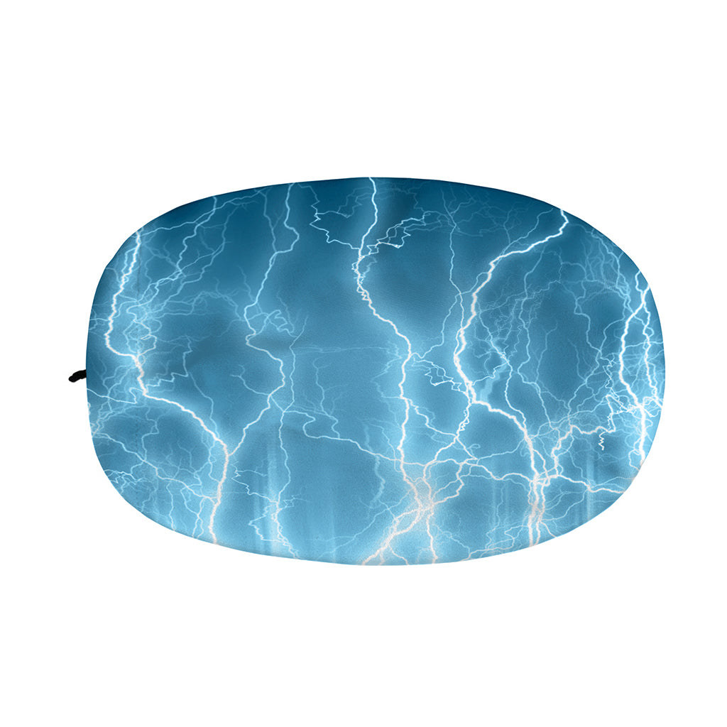 Blue Lightning Print Car Side Mirror Covers
