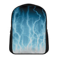 Blue Lightning Print Casual Backpack
