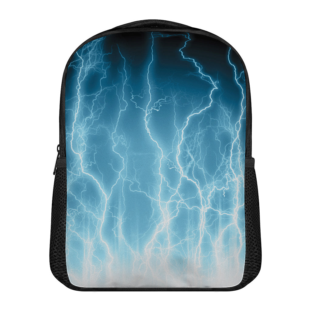 Blue Lightning Print Casual Backpack