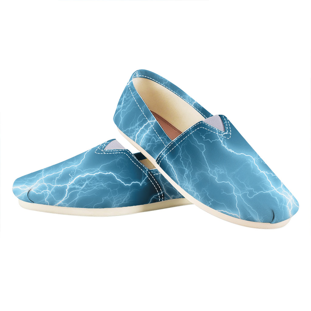 Blue Lightning Print Casual Shoes
